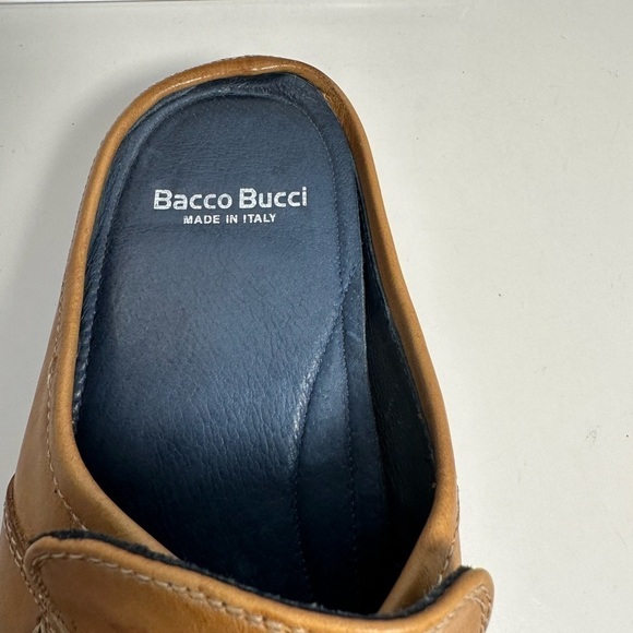 Bacco Bucci Made In Italy Tan Moccasin Slip on Loafers Slippers Sandals Mens 8 main image 4